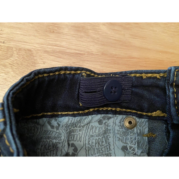 Girls Super Stretchy Bootcut Jeans Size 6X, Cat and Jack, Dark, Adjustable Waist - Picture 7 of 14